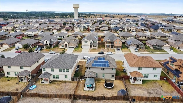 aerial view featuring a residential view