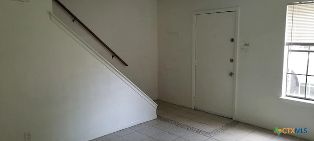 view of tiled entrance foyer