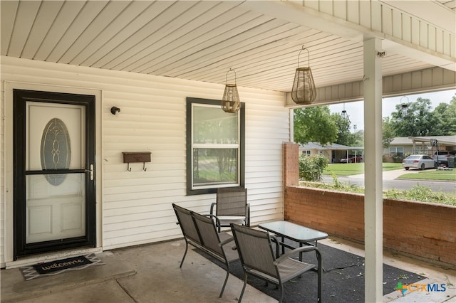 view of sunroom