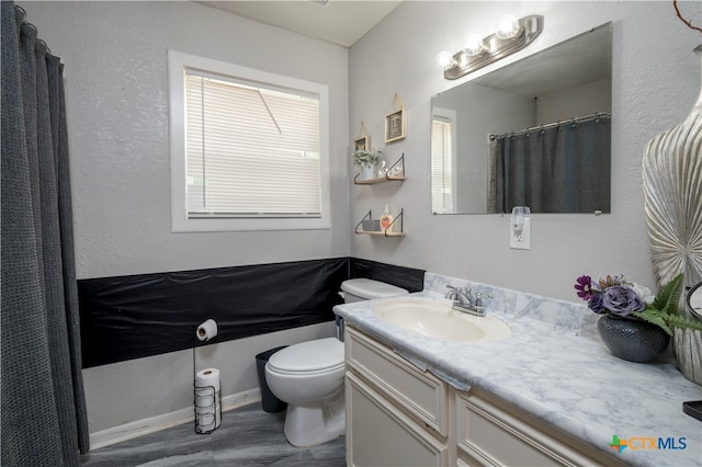 bathroom featuring toilet and vanity