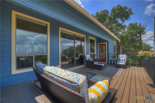 2919 Colleen Dr, Canyon Lake, TX 78133 - deck with outdoor lounge area