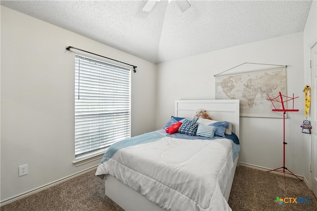 604 Totem Trl, Harker Heights, TX 76548 - bedroom featuring carpet floors, a textured ceiling, and a ceiling fan