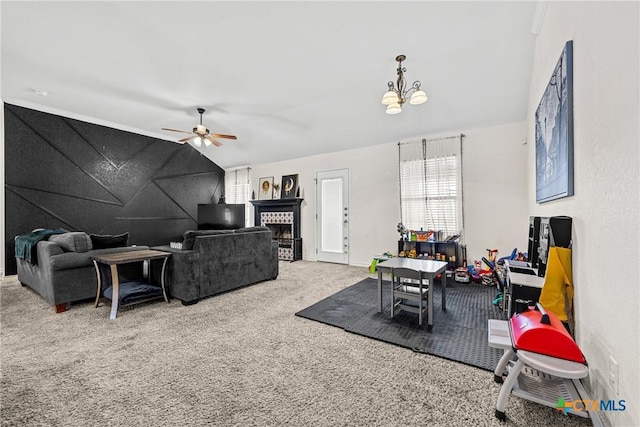 3704 Dewitt County Ct, Killeen, TX 76549 - carpeted living room with ceiling fan