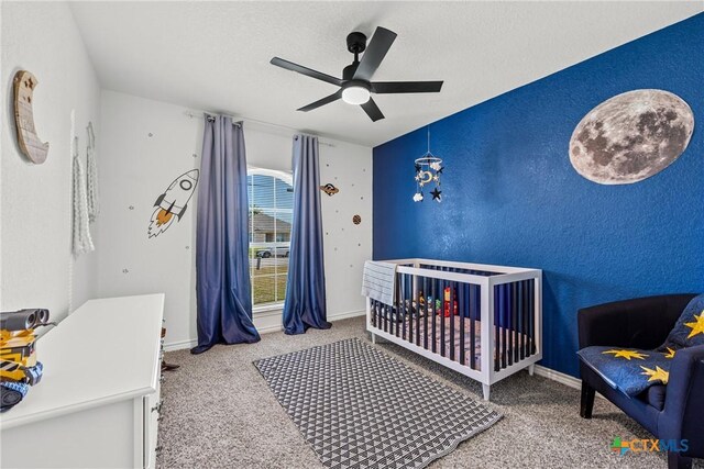 3704 Dewitt County Ct, Killeen, TX 76549 - bedroom featuring carpet and a ceiling fan