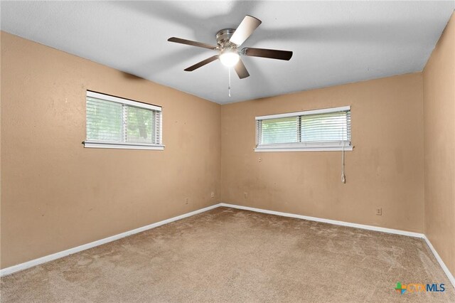 2301 Dover Rd, Killeen, TX 76543 - spare room with carpet, ceiling fan, and baseboards