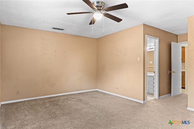 2301 Dover Rd, Killeen, TX 76543 - empty room featuring carpet floors, ceiling fan, and baseboards
