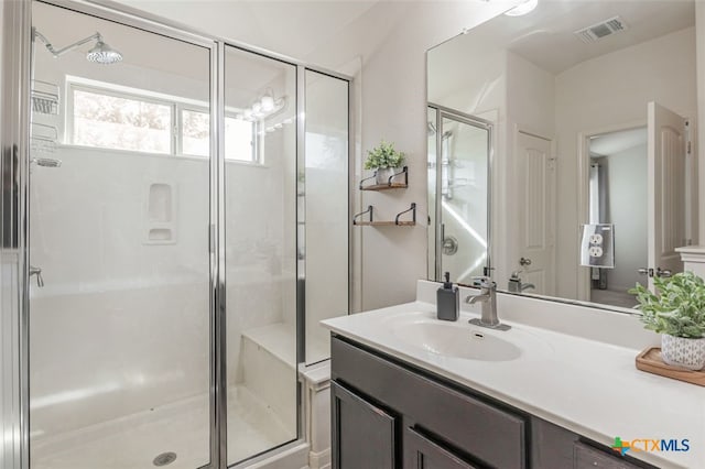 506 Old Peak Rd, Georgetown, TX 78626 - bathroom with vanity and a shower stall