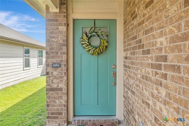 506 Old Peak Rd, Georgetown, TX 78626 - entrance to property featuring brick siding