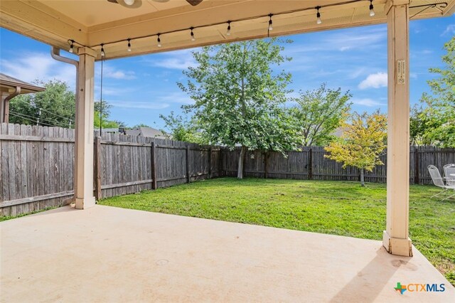 506 Old Peak Rd, Georgetown, TX 78626 - view of patio / terrace with ceiling fan