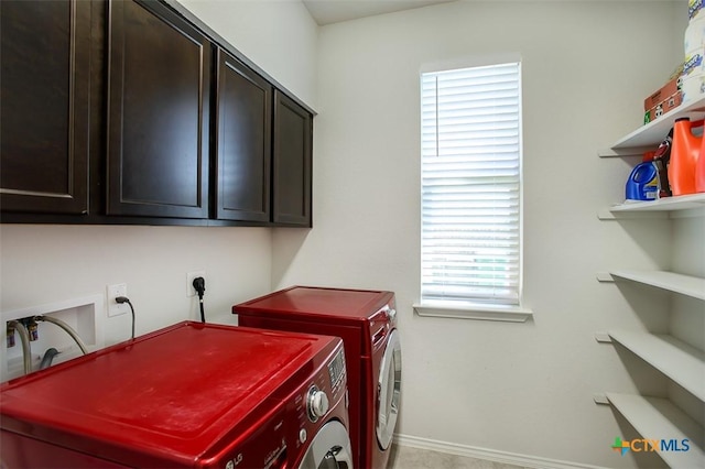 2502 Dante Ct, Harker Heights, TX 76548 - washroom with separate washer and dryer and cabinet space