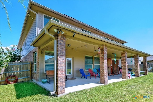 2502 Dante Ct, Harker Heights, TX 76548 - back of house featuring a patio area and brick siding