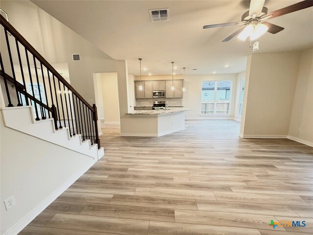 bathroom with vanity and plus walk in shower