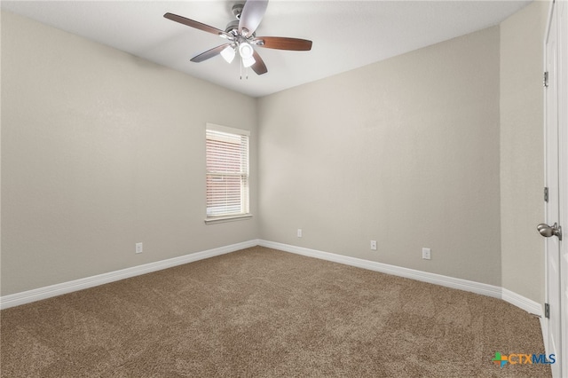 730 Stratus Path, New Braunfels, TX 78130 - carpeted spare room with baseboards and ceiling fan