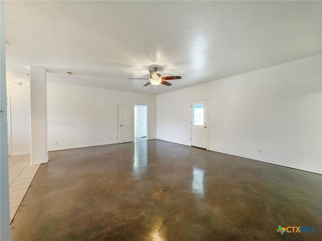 408 Rowdy Dr, Killeen, TX 76542 - empty room featuring ceiling fan and finished concrete flooring