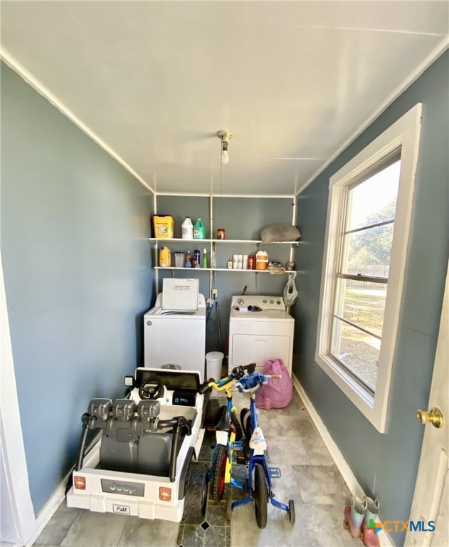 washroom featuring separate washer and dryer