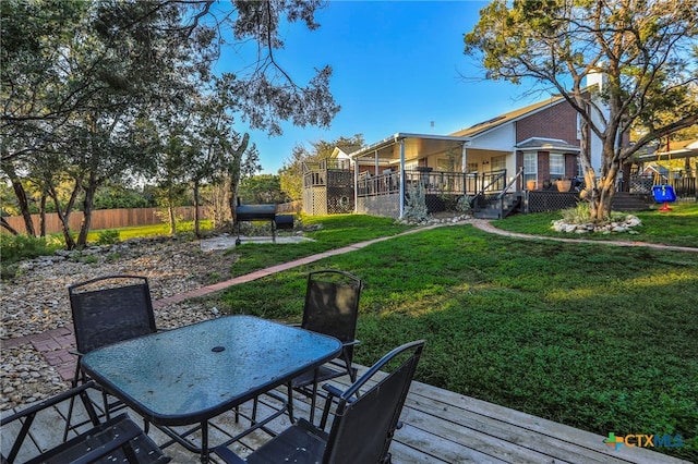 exterior space with a wooden deck