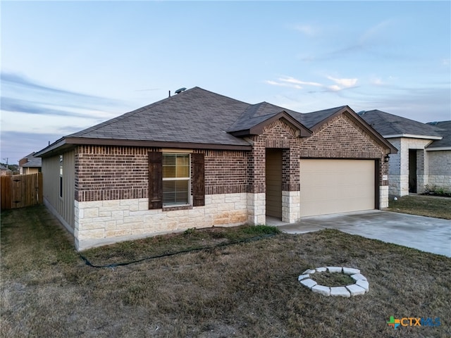 ranch-style house with a garage