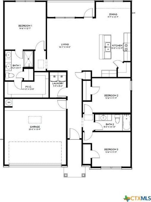 2322 Healy Dr, Temple, TX 76502 - view of floor plan / room layout