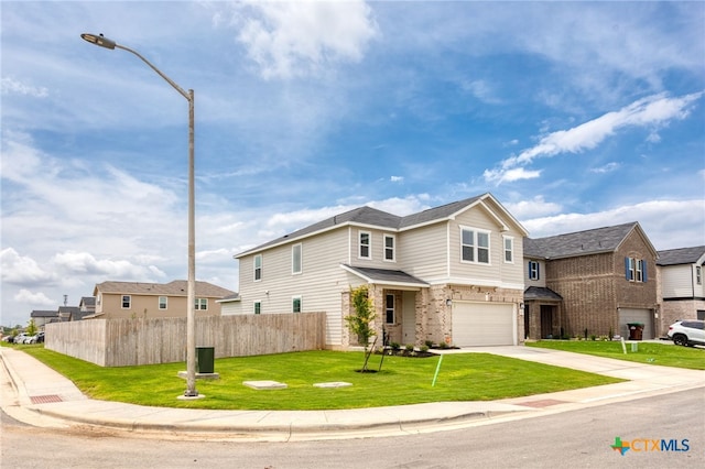 507 Dakota Crk, New Braunfels, TX 78130 - traditional home with an attached garage, driveway, and a residential view