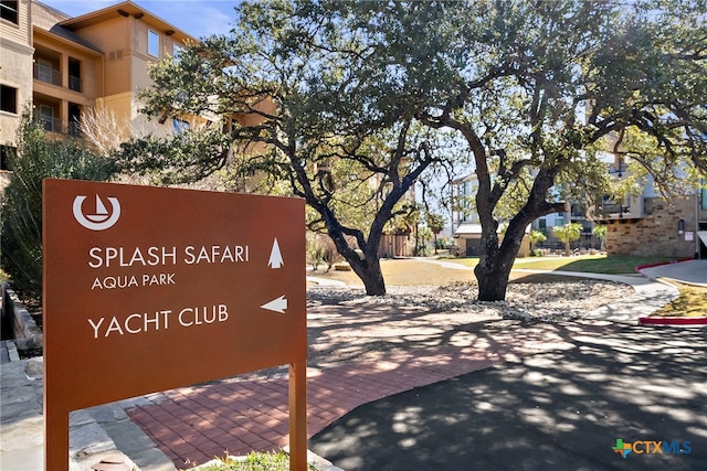 view of community sign