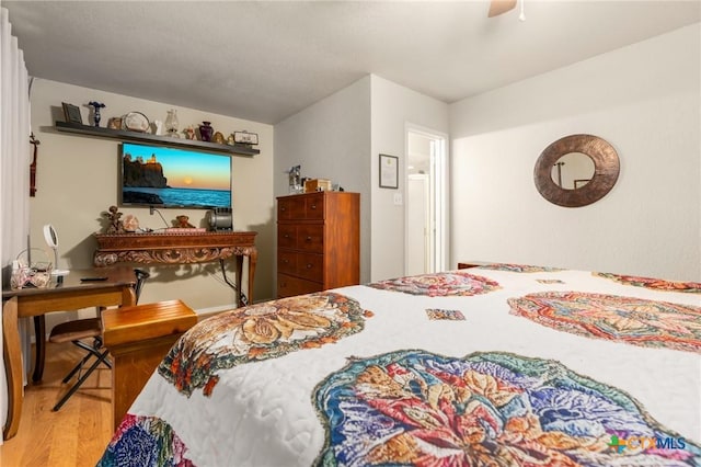 3735 Smoke Signal Rd, Belton, TX 76513 - bedroom with wood finished floors and a ceiling fan