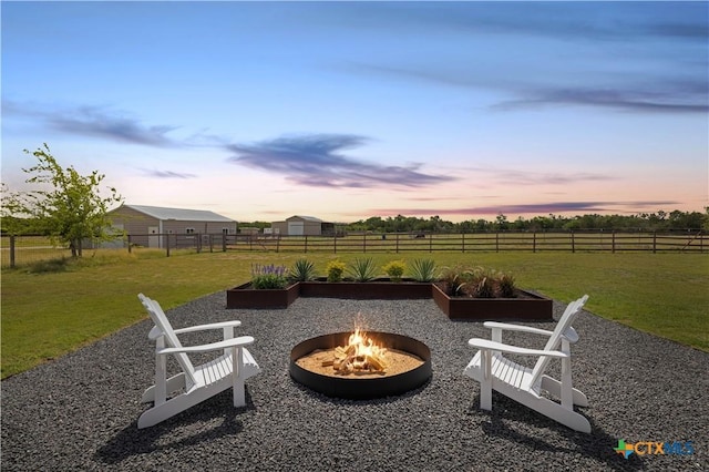 215 Mesa Vista Dr, Leander, TX 78641 - view of patio with a fire pit
