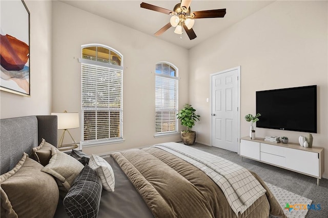5507 Sulfur Spring Dr, Killeen, TX 76542 - carpeted bedroom featuring a ceiling fan