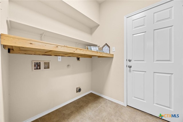 5507 Sulfur Spring Dr, Killeen, TX 76542 - laundry room featuring hookup for a washing machine, hookup for an electric dryer, and tile patterned floors
