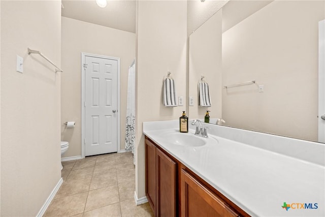 5507 Sulfur Spring Dr, Killeen, TX 76542 - full bathroom featuring vanity, tile patterned floors, and curtained shower
