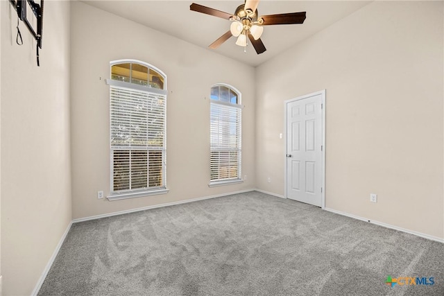 5507 Sulfur Spring Dr, Killeen, TX 76542 - carpeted spare room featuring ceiling fan and baseboards
