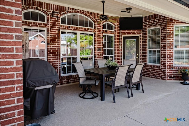207 C L Duckett Dr, Cuero, TX 77954 - view of patio / terrace featuring outdoor dining area and area for grilling