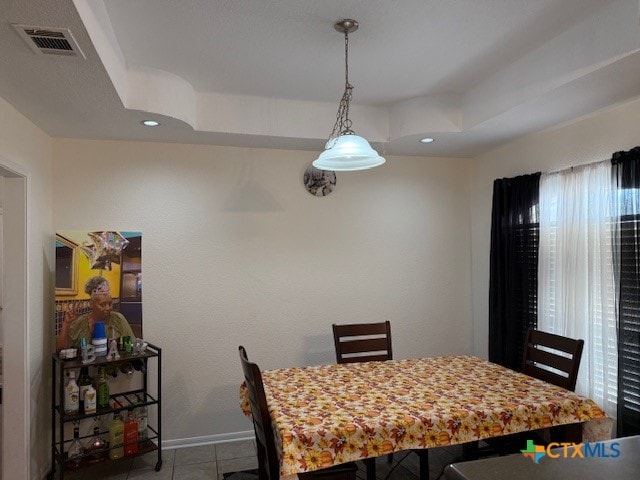 view of tiled dining room