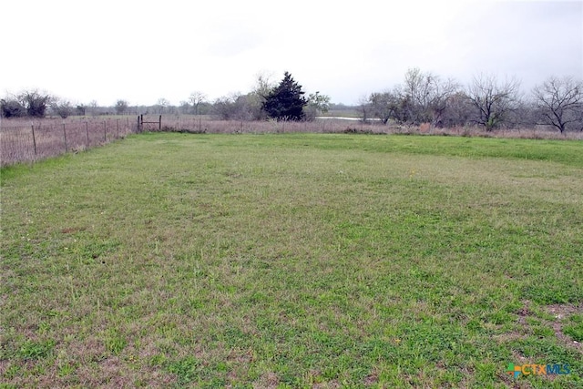 view of yard with a rural view