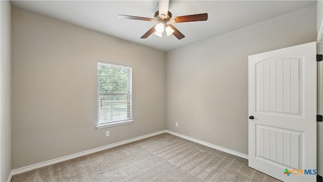 7881 Wegner Rd, New Braunfels, TX 78132 - carpeted spare room with a ceiling fan and baseboards