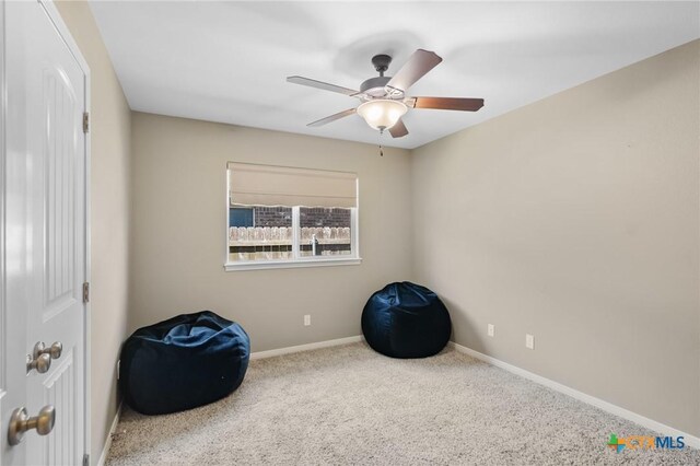 203 Terravista Trl, Victoria, TX 77904 - misc room featuring baseboards, carpet floors, and a ceiling fan