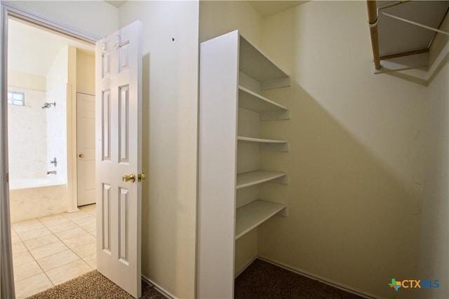 interior space with tile patterned flooring