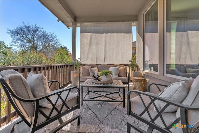 balcony with outdoor lounge area