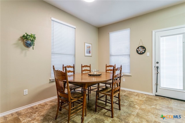 6707 Bayberry Dr, Killeen, TX 76542 - dining space featuring baseboards and plenty of natural light