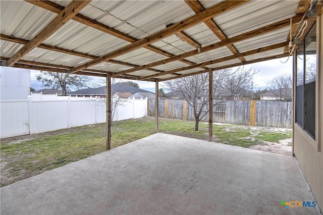 view of patio / terrace with a fenced backyard