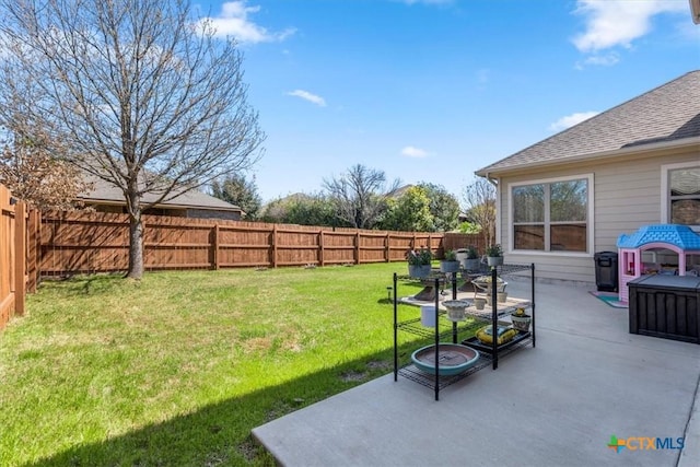 702 Old Settlers Dr, San Marcos, TX 78666 - view of yard with a patio and a fenced backyard