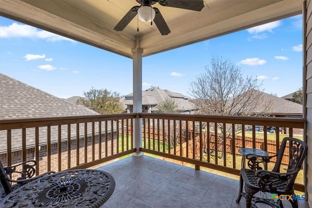 702 Old Settlers Dr, San Marcos, TX 78666 - balcony with ceiling fan