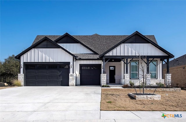 view of modern inspired farmhouse