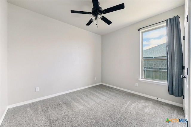 606 Juniper Dr, Troy, TX 76579 - carpeted empty room with baseboards and ceiling fan