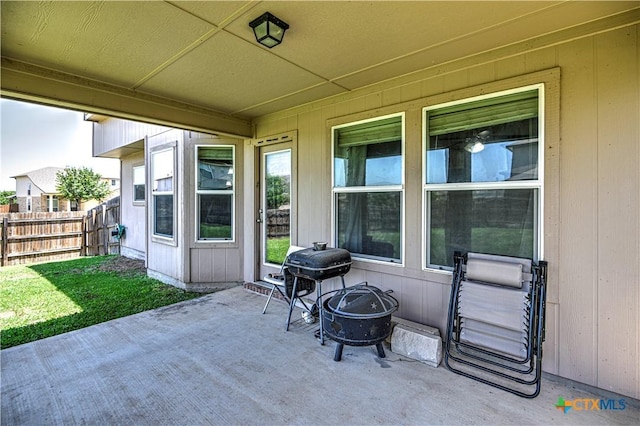 9505 Shimla Dr, Killeen, TX 76542 - view of patio / terrace featuring an outdoor fire pit and a grill