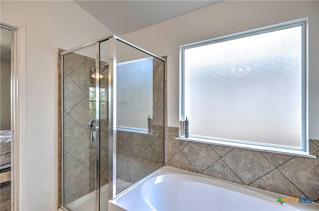 9505 Shimla Dr, Killeen, TX 76542 - bathroom with a garden tub and a stall shower