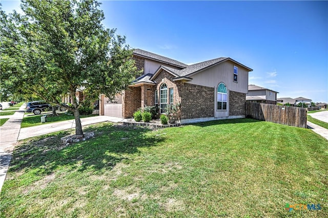 9505 Shimla Dr, Killeen, TX 76542 - view of front of property with brick siding, concrete driveway, and an attached garage