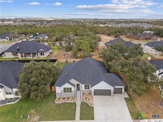 birds eye view of property featuring a residential view