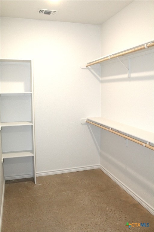 view of walk in closet