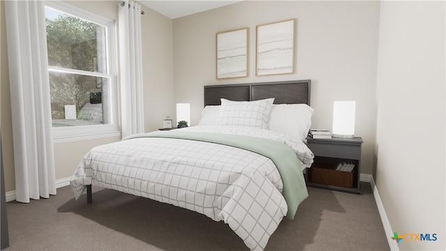 view of carpeted bedroom