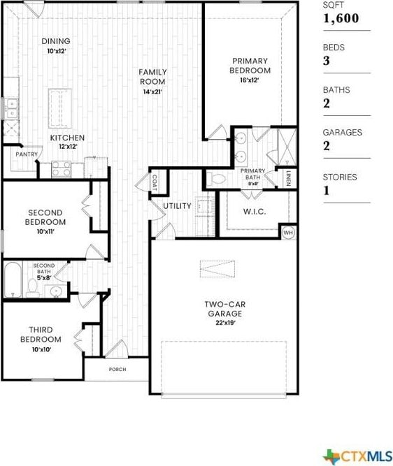 922 Childress Dr, Temple, TX 76501 - floor plan / room layout